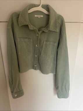 PacSun Mint Green Corduroy Cropped Jacket